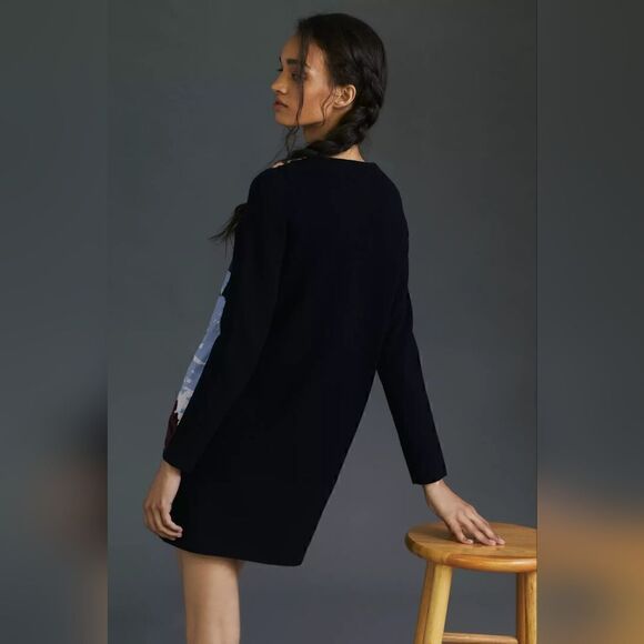 Anthropologie Mauve Scenic Mini Sweater Dress Size Extra Small NWT - Picture 3 of 8